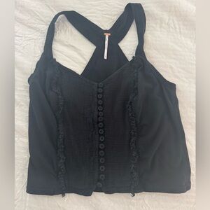 GP Black Fancy Cotton Tank Top